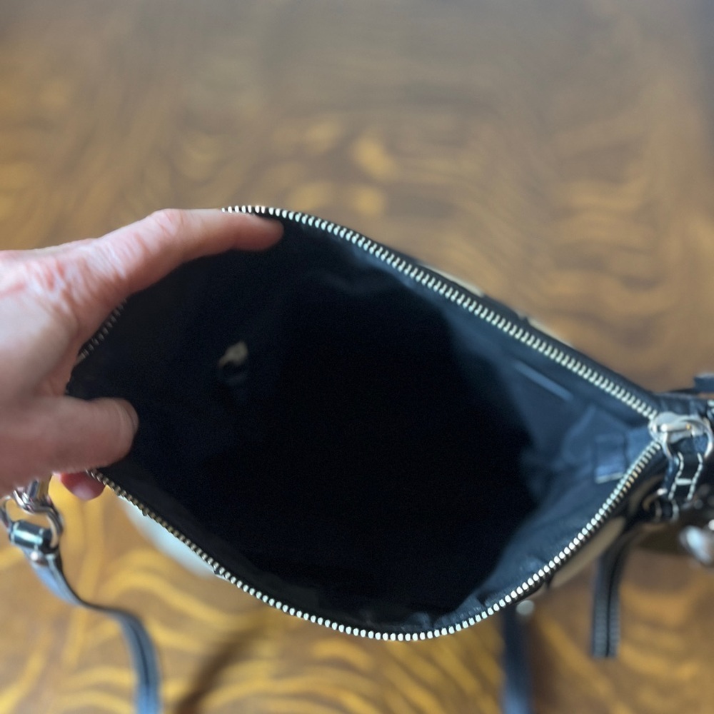 Coach Signature C Black and Gray with Black stripe Convertible Shoulder Bag - Picture 9 of 13